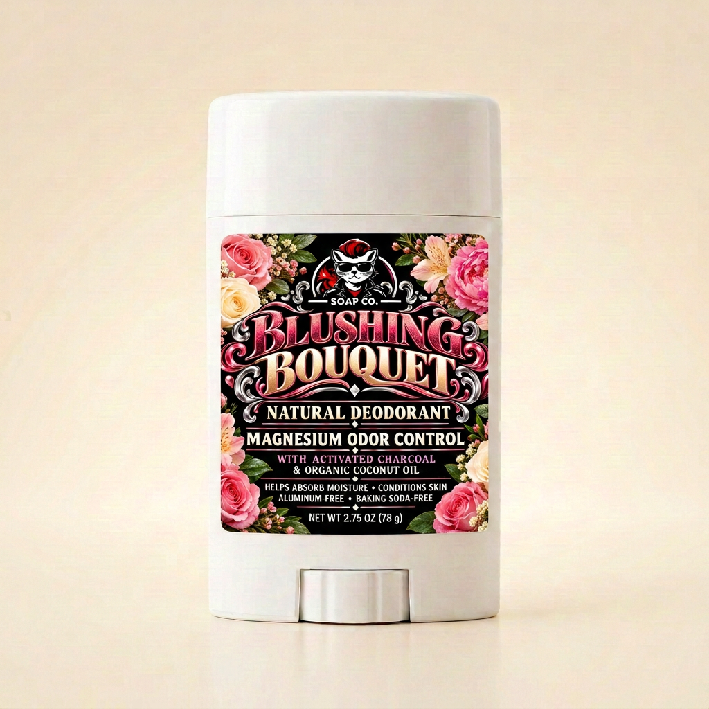 Blushing Bouquet Natural Deodorant – Floral Scent - Cool Kat Soap Co.