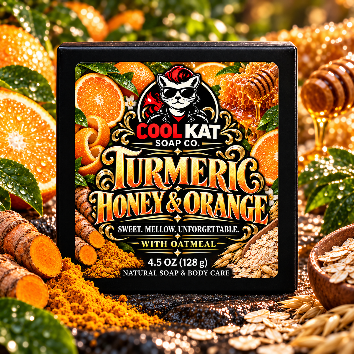 Turmeric, Honey & Orange Soap - Cool Kat Soap Co.