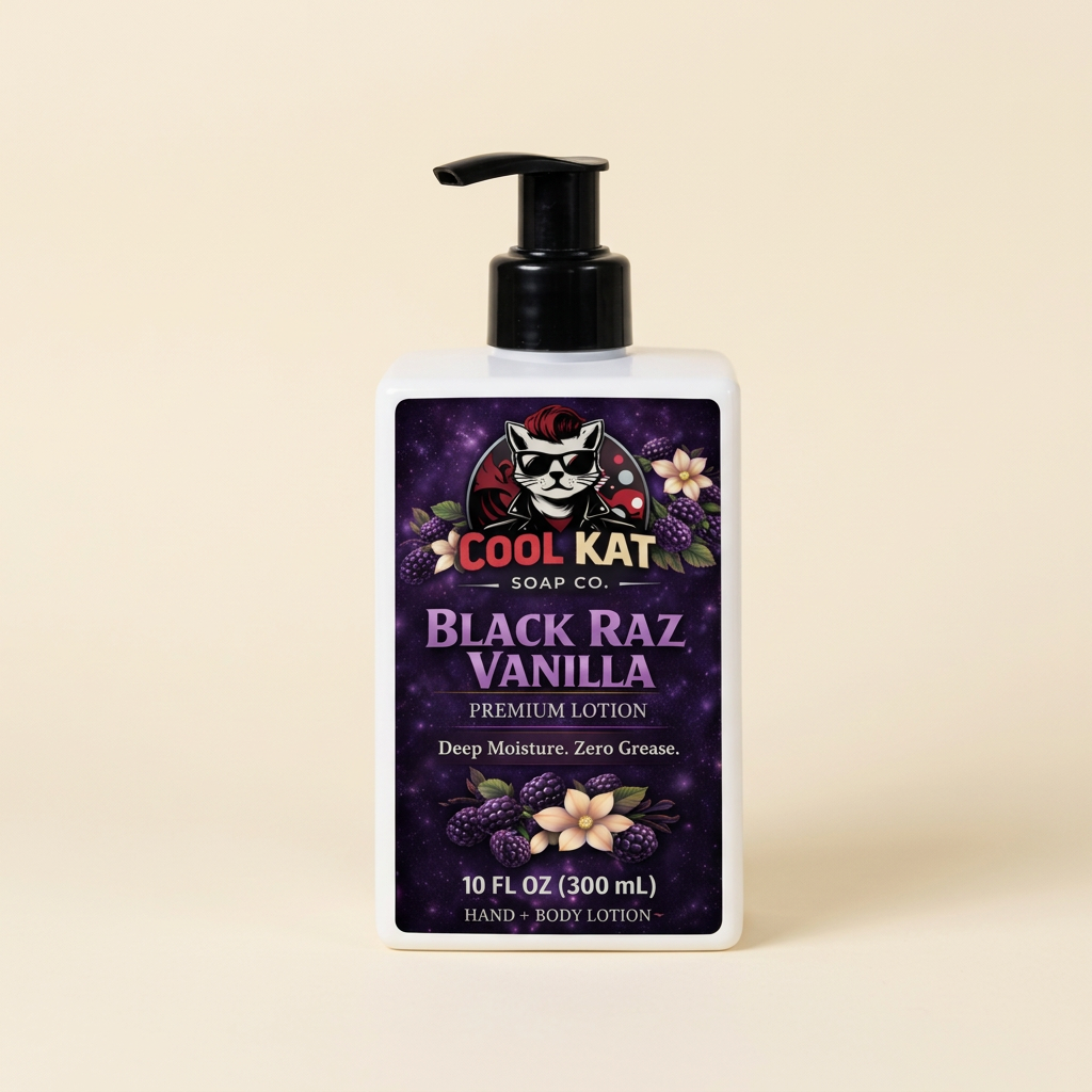 Black Raz Vanilla Hand + Body Lotion - Cool Kat Soap Co.