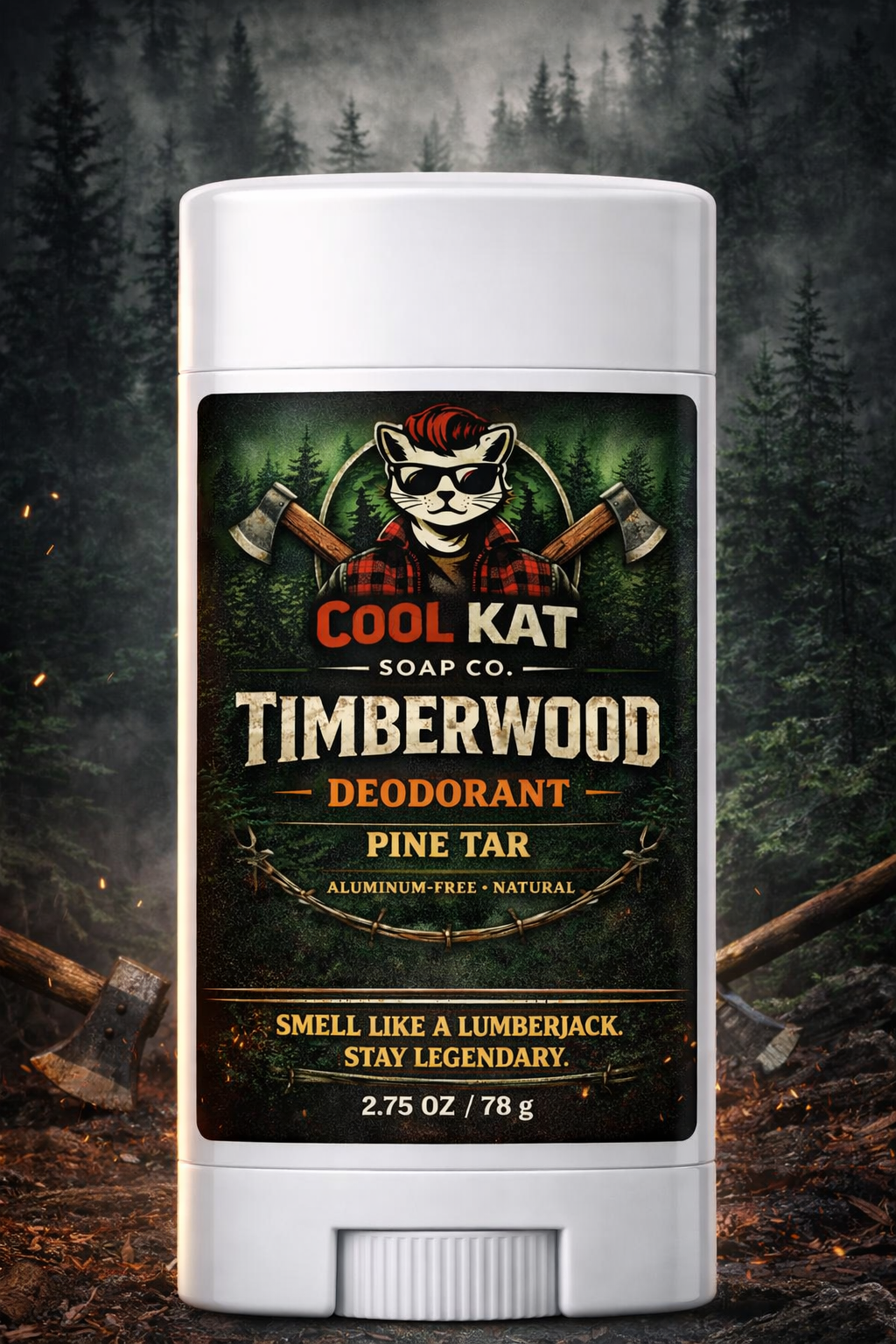 Timberwood Natural Deodorant – Aluminum Free Wood Scent