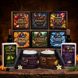 Cool Kat All-Star Bundle with six soaps, Poison Pear and Black Raz Vanilla lotions, and two open recovery cream jars showing white cream.